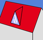 Dreiecksdachgaube